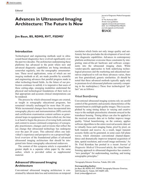 Advances in Ultrasound Imaging Architecture: The .